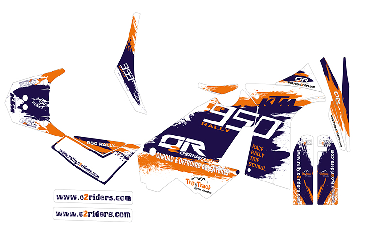 Kit adesivi full body KTM LC8 RALLY - Carenados y recambios Rally parts  O2Riders